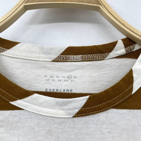 everlane burnt orange striped tee unisex - Picture 4 of 5